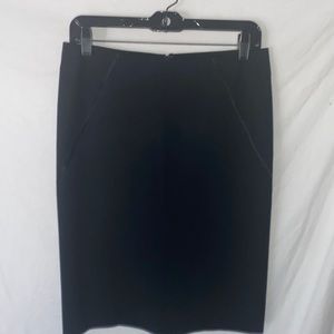 Theory Black Knee Length Skirt